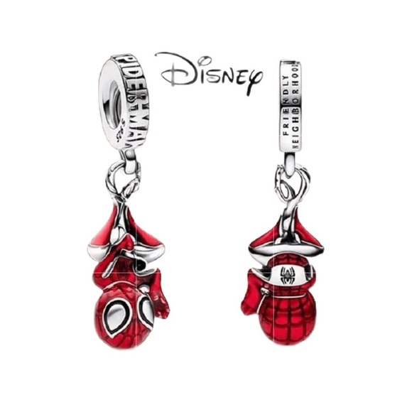 Women’s Disney 925 Sterling Silver Red SPIDER-MAN Charm/Pendant - NWT - Picture 4 of 5